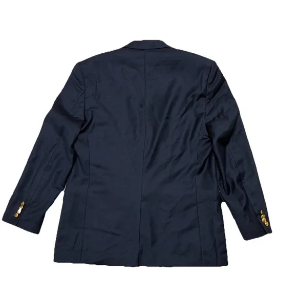 Lauren Ralph Lauren Blazer‎ Men's 42R Navy Wool Gold Buttons Sport Coat
